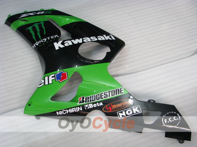 Left & Right Side Fairing For Kawasaki 03-04 Ninja ZX-6R #OYO87913057 Main image