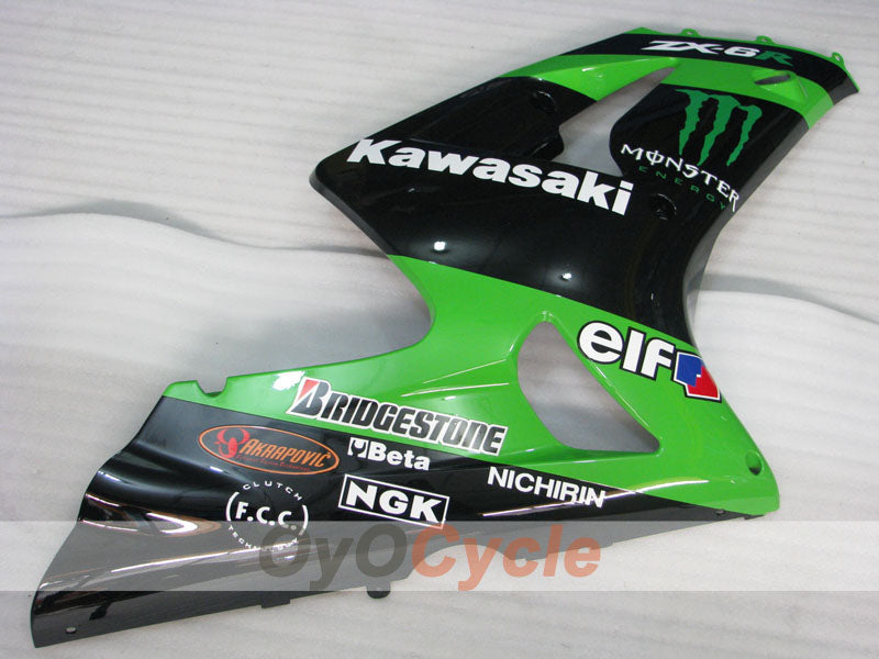 Left & Right Side Fairing For Kawasaki 03-04 Ninja ZX-6R #OYO87913057