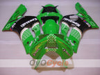 Injection Fairing kit for 03-04 NINJA ZX-6R - Green, Black - Nakano #OYO87906045