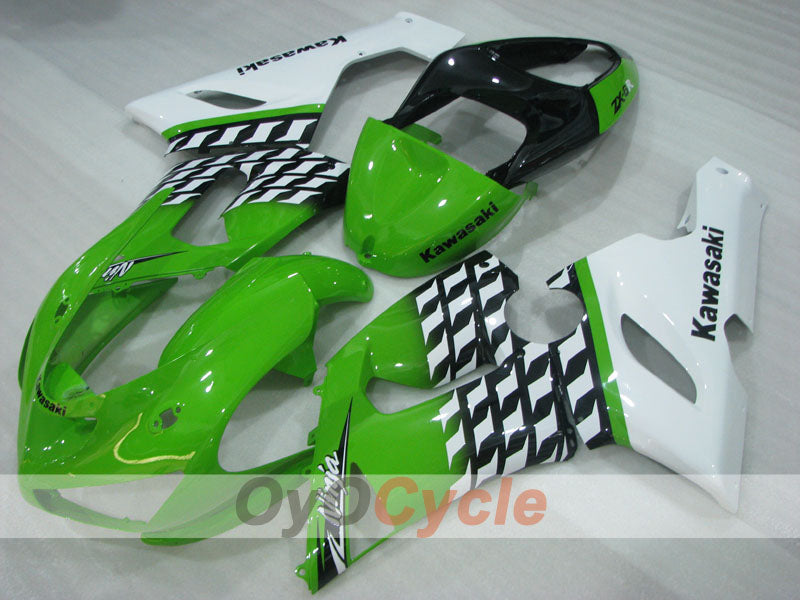 Injection Fairing kit for 05-06 NINJA ZX-6R - Green, White - Factory Style #OYO87906047
