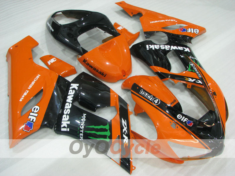 Injection Fairing kit for 05-06 NINJA ZX-6R - Orange, Black - Monster #OYO87906048