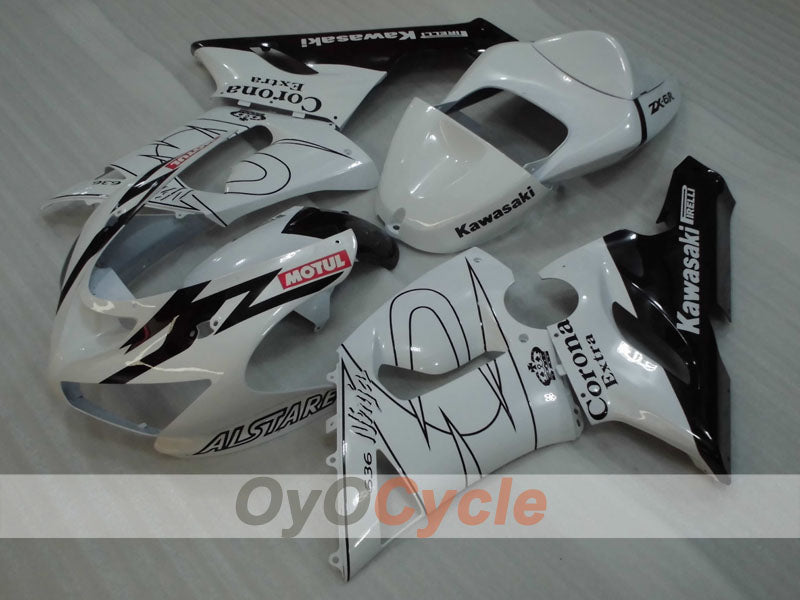 Injection Fairing kit for 05-06 NINJA ZX-6R - White, Black - Corona #OYO87906051 Secondary image