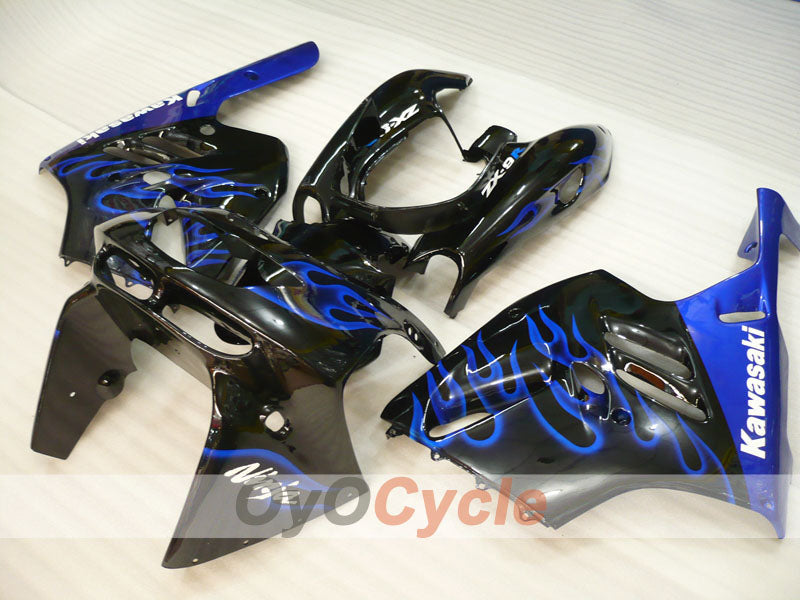 Fairing kit for 94-97 NINJA ZX-9R - Blue, Black - Flame #OYO87906075 Secondary image