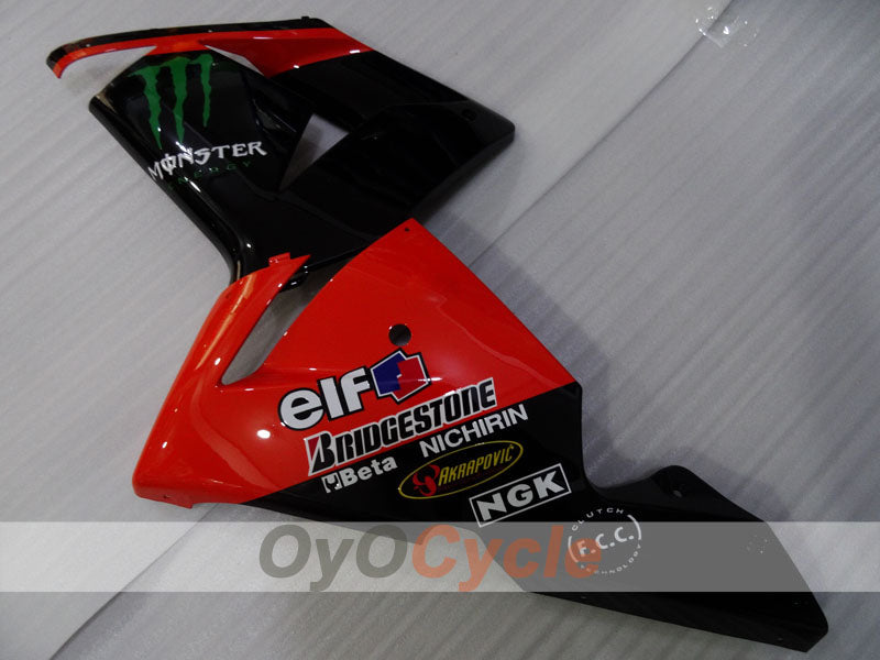 Injection Fairing kit for 04-05 NINJA ZX-10R - Red, Black - Monster #OYO87906088