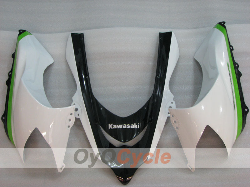 Injection Fairing kit for 04-05 NINJA ZX-10R - Green, White, Black - Monster #OYO87906089