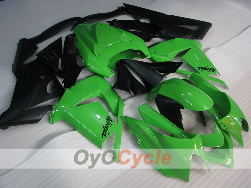 Injection Fairing kit for 04-05 NINJA ZX-10R - Green, Black - Factory Style #OYO87906090 Main image