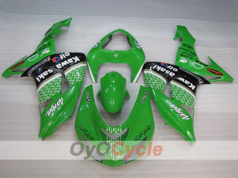 Injection Fairing kit for 06-07 NINJA ZX-10R - Green, Black - Nakano #OYO87906093