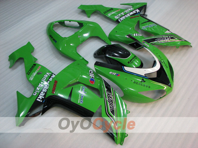 Injection Fairing kit for 06-07 NINJA ZX-10R - Green - PIRELLI #OYO87906097 Main image