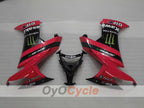 Injection Fairing kit for 08-10 NINJA ZX-10R - Red, Black - Monster #OYO87906103