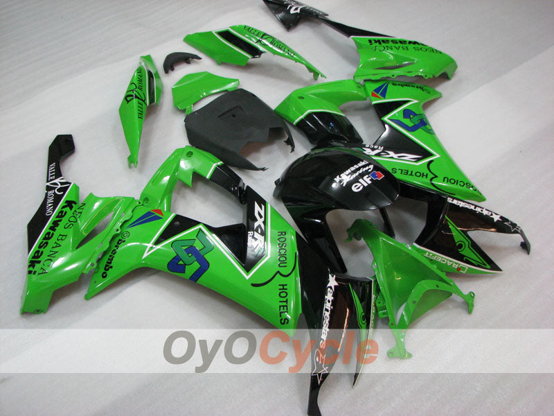 Injection Fairing kit for 08-10 NINJA ZX-10R - Green, Black - Customize #OYO87906105 Main image