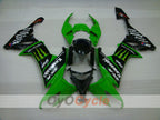 Injection Fairing kit for 08-10 NINJA ZX-10R - Green, Black - Monster #OYO87906112