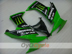 Injection Fairing kit for 08-10 NINJA ZX-10R - Green, Black - Monster #OYO87906112