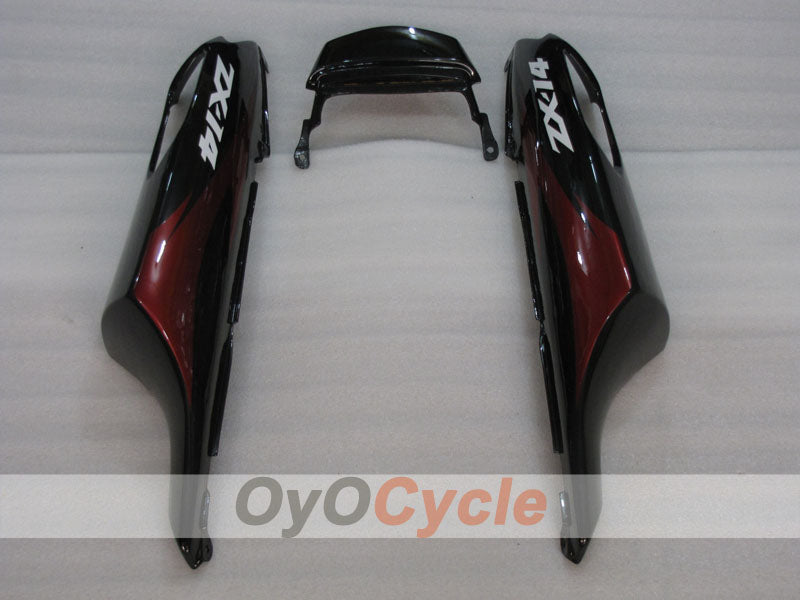 Injection Fairing kit for 06-11 NINJA ZX-14R - Red Wine Color, Black - Factory Style #OYO87906126
