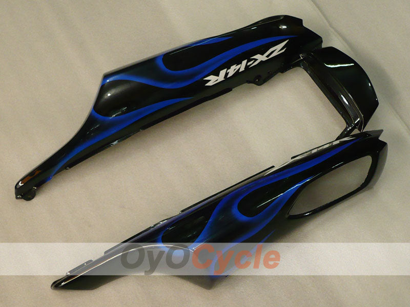 Injection Fairing kit for 06-11 NINJA ZX-14R - Blue, Black - Flame #OYO87906127