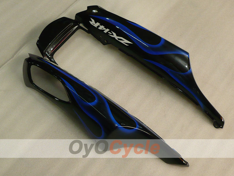 Injection Fairing kit for 06-11 NINJA ZX-14R - Blue, Black - Flame #OYO87906127