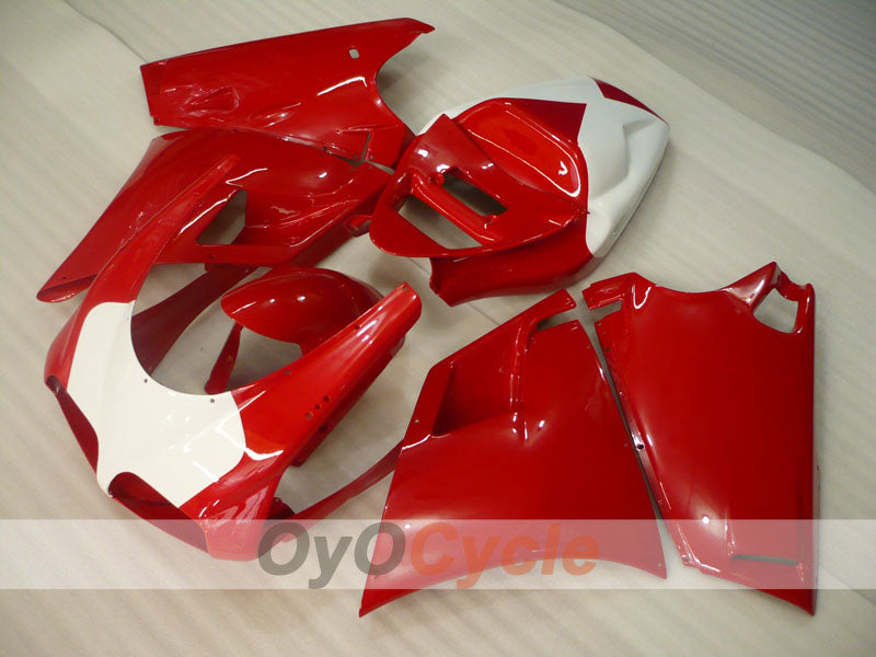 Injection Fairing kit for 99-02 Ducati 996 - Red, White - Factory Style #OYO87906145 Main image
