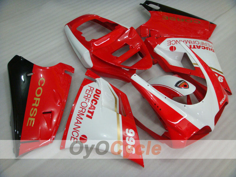Injection Fairing kit for 99-02 Ducati 996 - Red, White - Performance #OYO87906151 Secondary image