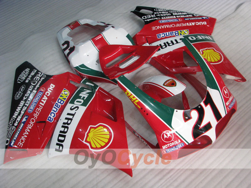 Injection Fairing kit for 94-02 Ducati 748 - Red, White, Black - INFO STRADA #OYO87906157 Main image