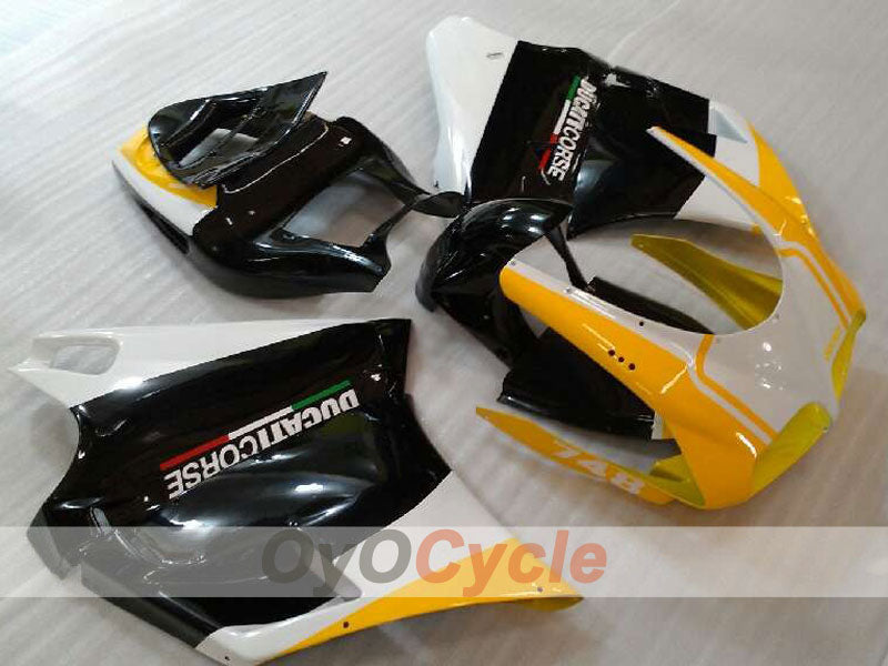 Injection Fairing kit for 94-02 Ducati 748 - Yellow, White, Black - Factory Style #OYO87906159 Main image