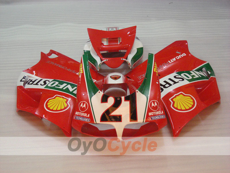 Injection Fairing kit for 94-02 Ducati 748 - Red, Green, White - INFO STRADA #OYO87906160 Secondary image