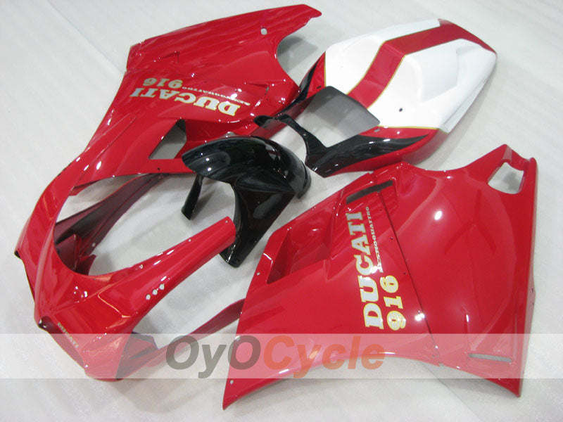 Injection Fairing kit for 94-98 Ducati 916 - Red, White - Factory Style #OYO87906175