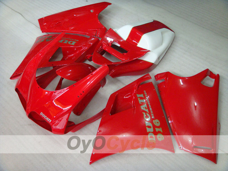 Injection Fairing kit for 94-98 Ducati 916 - Red, White - Factory Style #OYO87906176