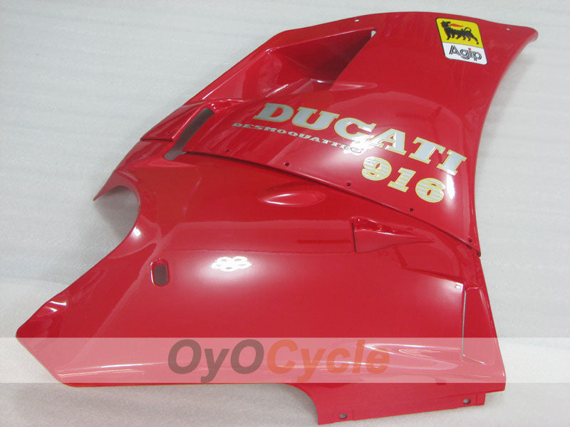 Injection Fairing kit for 94-98 Ducati 916 - Red, White - Factory Style #OYO87906177