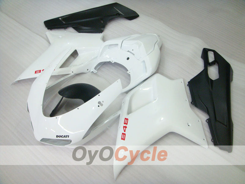 Injection Fairing kit for 08-13 Ducati 848 - White, Black - Factory Style #OYO87906217 Main image