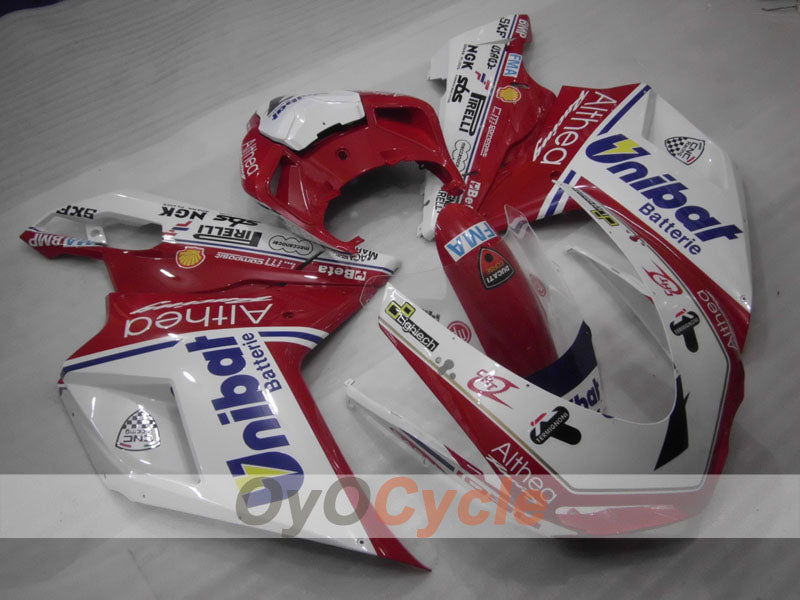 Injection Fairing kit for 07-09 Ducati 1098 - Red, White - Unibat #OYO87906221 Secondary image