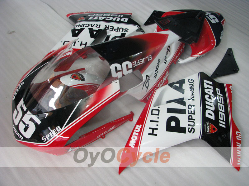 Injection Fairing kit for 07-09 Ducati 1098 - Red, White, Black - PIRELLI #OYO87906231 Secondary image