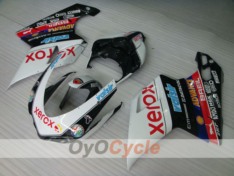 Injection Fairing kit for 07-09 Ducati 1098 - White, Black - Xerox #OYO87906232