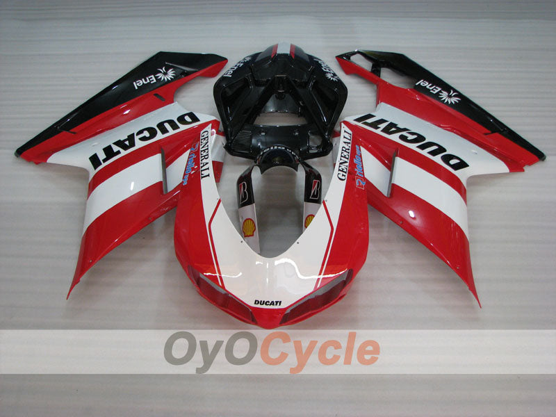 Injection Fairing kit for 09-11 Ducati 1198 - Red, White, Black - Factory Style #OYO87906242 Secondary image