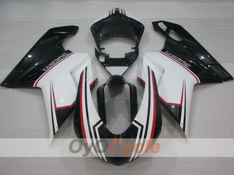 Injection Fairing kit for 09-11 Ducati 1198 - White, Black - Factory Style #OYO87906249 Secondary image