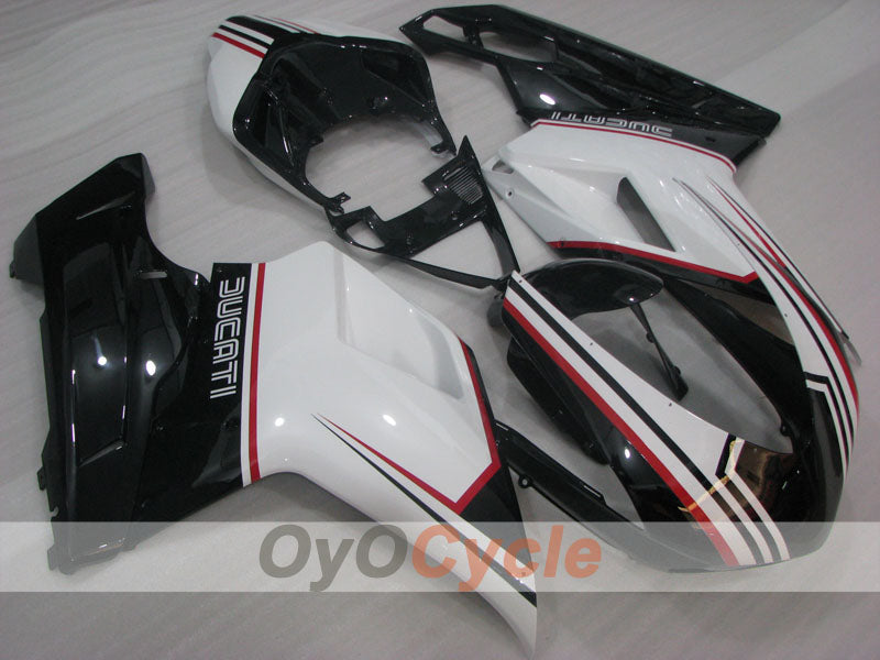 Injection Fairing kit for 09-11 Ducati 1198 - White, Black - Factory Style #OYO87906249 Main image