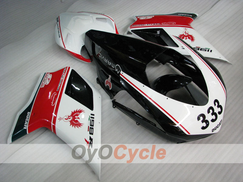 Injection Fairing kit for 09-11 Ducati 1198 - Red, White, Black - Factory Style, Customize #OYO87906251 Main image