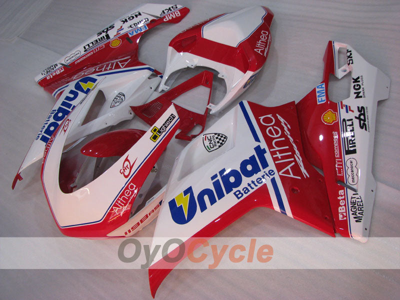 Injection Fairing kit for 09-11 Ducati 1198 - Red, White - Unibat #OYO87906253 Secondary image