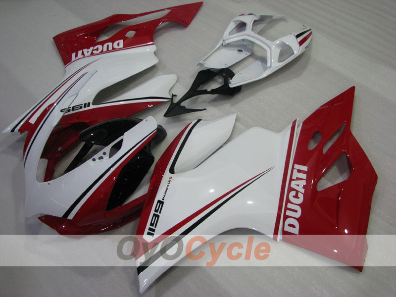 Injection Fairing kit for 11-14 Ducati 1199 - Red, White - Factory Style #OYO87906262 Secondary image