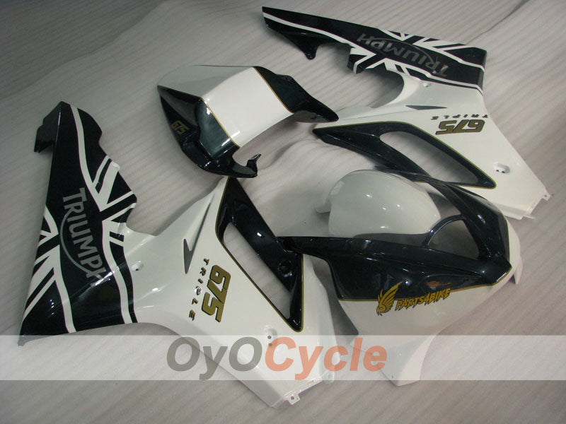 Injection Fairing kit for 06-08 Triumph Daytona 675 - White, Black - Factory Style #OYO87906300 Main image