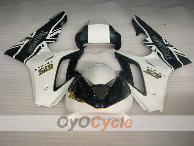 Injection Fairing kit for 06-08 Triumph Daytona 675 - White, Black - Factory Style #OYO87906300 Secondary image