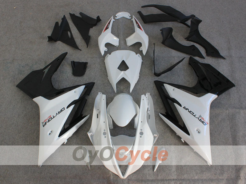 Injection Fairing kit for 13-14 Triumph Daytona 675 - White, Black - Factory Style #OYO87906313 Secondary image