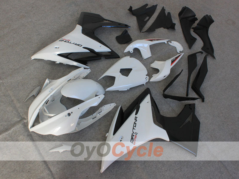 Injection Fairing kit for 13-14 Triumph Daytona 675 - White, Black - Factory Style #OYO87906313 Main image