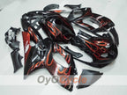 Injection Fairing kit for 97-07 YZF600R - Orange, Black - Flame #OYO87906406