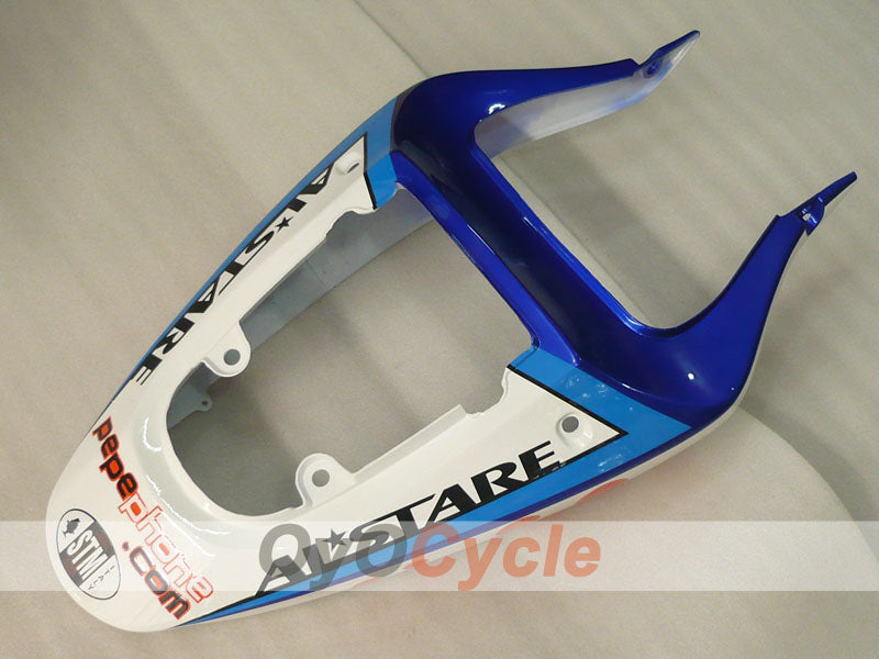 Injection Fairing kit for 00-02 GSX R1000 - Blue, White - Dark Dog, MOTUL #OYO87905215