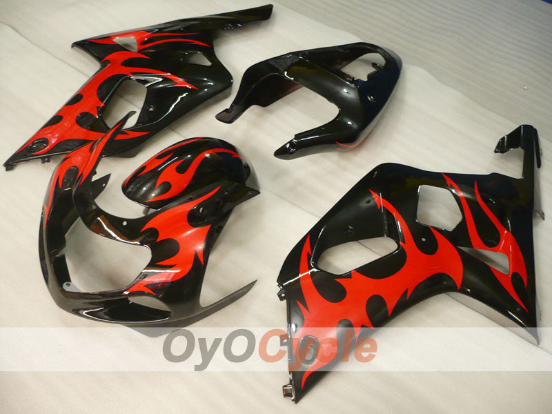 Injection Fairing kit for 01-03 GSX R600 - Red, Black - Factory Style, Customize #OYO87905079 Main image