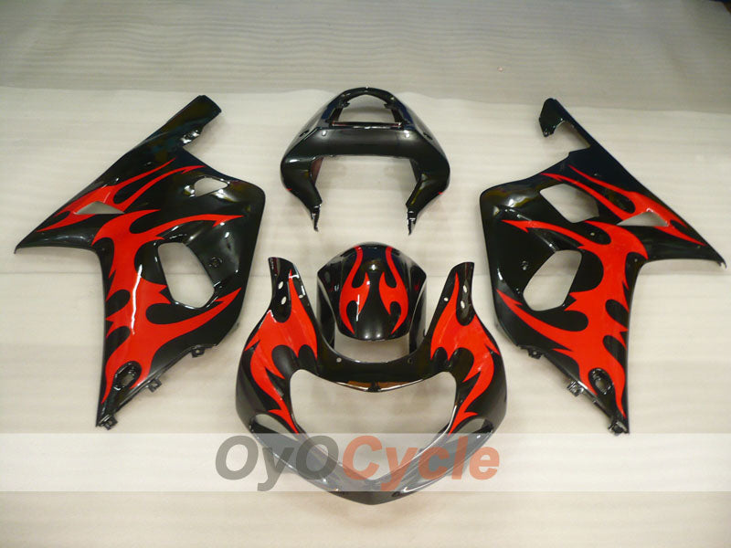 Injection Fairing kit for 01-03 GSX R600 - Red, Black - Factory Style, Customize #OYO87905079
