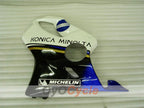 Injection Fairing kit for 01-03 CBR600F4i - White, Black - Konica Minolta, MICHELIN #OYO87900160