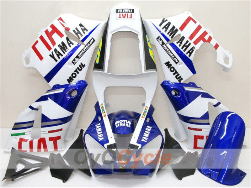 Injection Fairing kit for 00-01 YZF-R1 - Blue, White - FIAT, MOTUL #OYO87900761 Main image