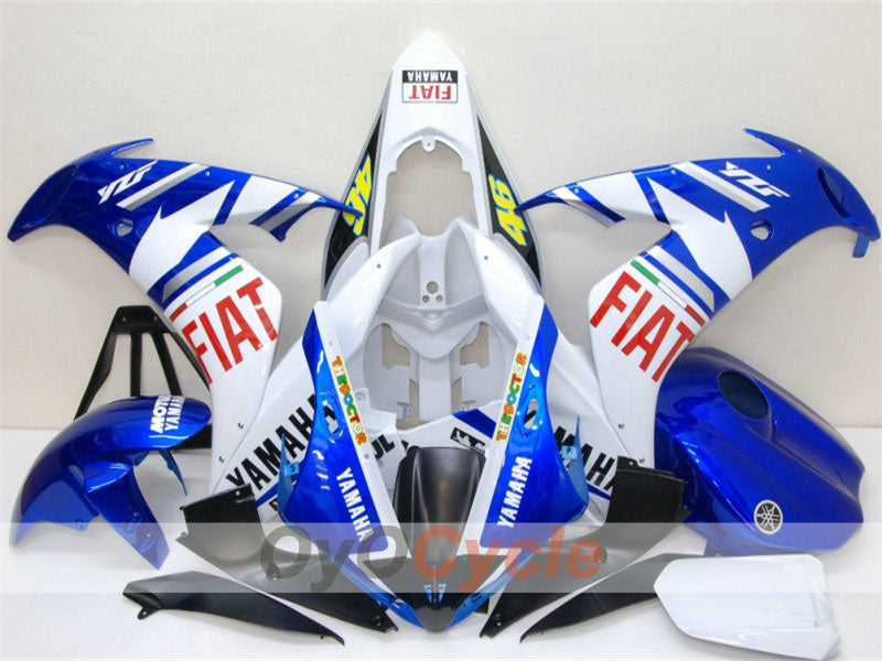 Injection Fairing kit for 04-06 YZF-R1 - Blue, White - FIAT #OYO87900819