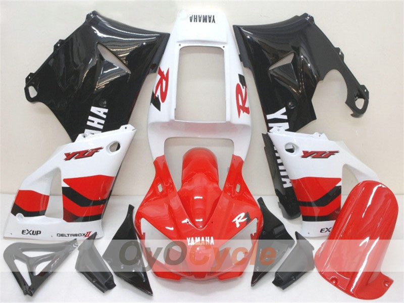 Injection Fairing kit for 98-99 YZF-R1 - Red, White - Factory Style #OYO87900744 Main image