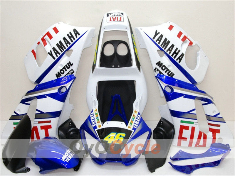 Injection Fairing kit for 98-02 YZF-R6 - Blue, White - FIAT, MOTUL #OYO87900984